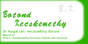 botond kecskemethy business card