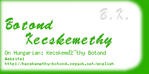 botond kecskemethy business card